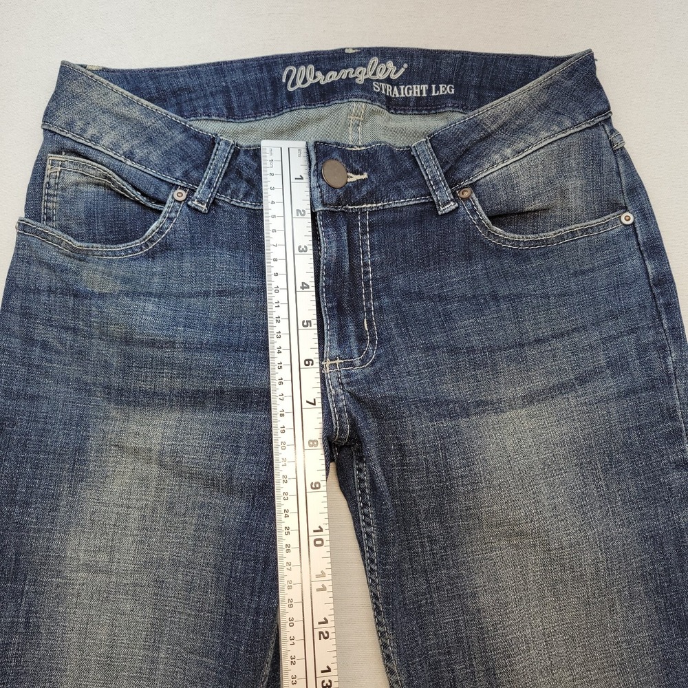Wrangler Jeans Womens 7 Blue Retro Straight Low Rise Western Cowboy Denim - Picture 9 of 12